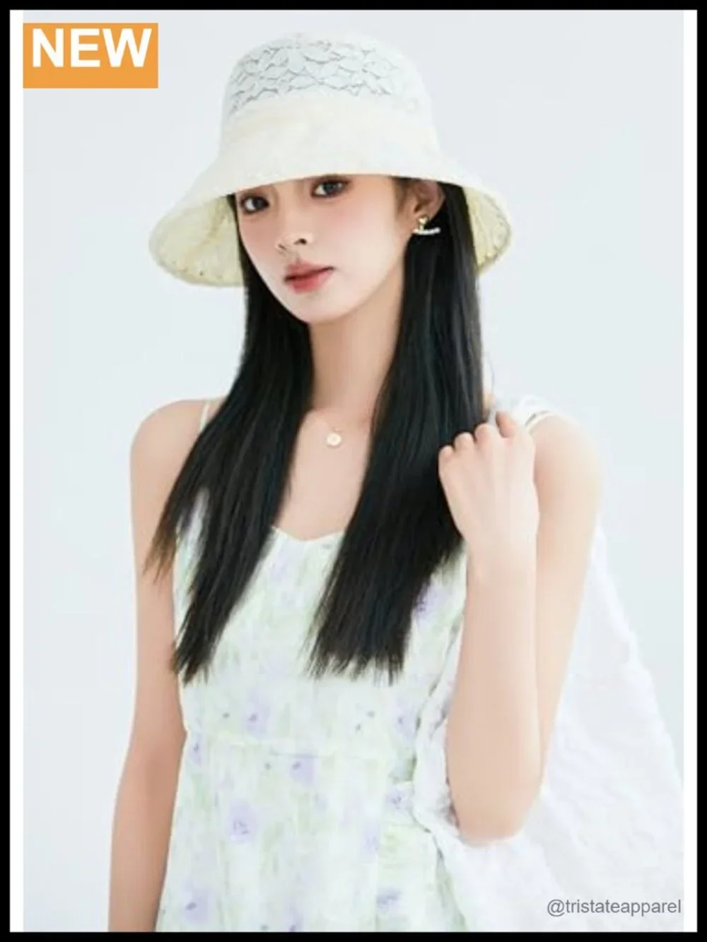 Elegant Lace Bucket Hat with Wide Brim, Sun Protection & UV Shade for Beach